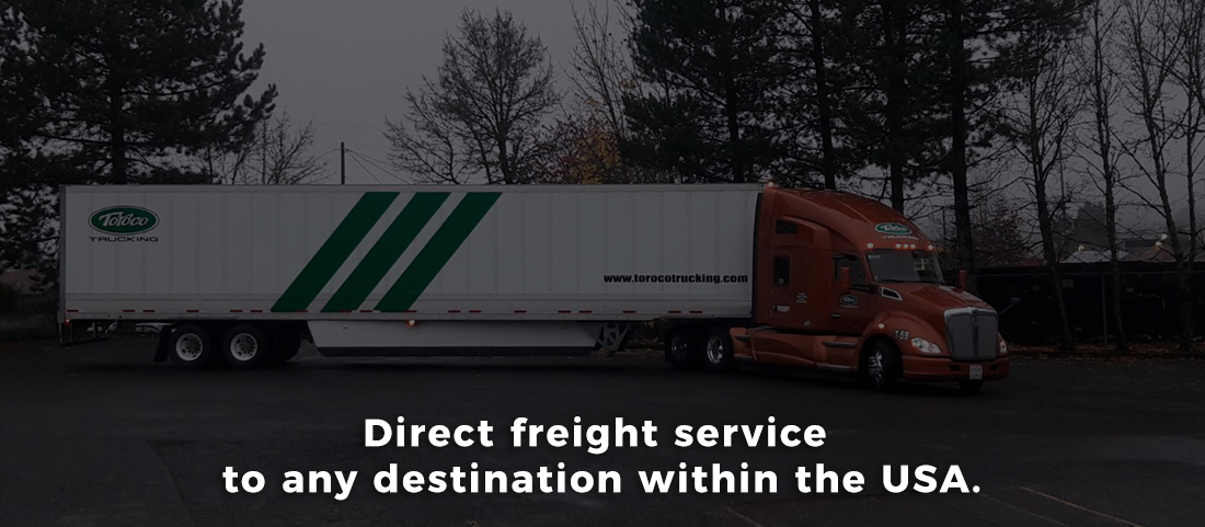 Direct freight service to any destination within the USA